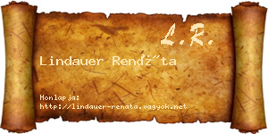 Lindauer Renáta névjegykártya